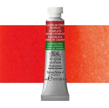 Vodová barva Akvarelová barva Winsor & Newton Professional, 5ml - Cadmium Free Scarlet