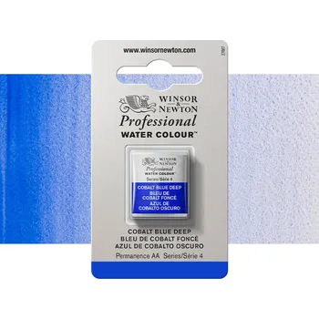 Vodová barva Akvarelová barva Winsor & Newton Professional, půlpánvička - Cobalt Blue Deep