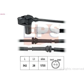 Přislušenství brzdového systému Snímač, počet otáček kol EPS 1.962.078