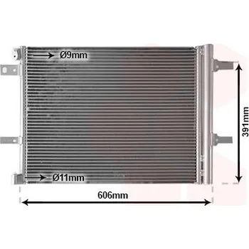 Klimatizace automobilu Kondenzátor, klimatizace VAN WEZEL 09015704