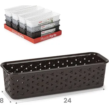 Úložný box košík (3) Nature ratan 8x24x6,5cm mix barev