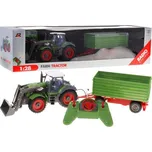 Traktor s přívěsem na dálkové ovládání 1:28 RTR 1/28 Dálkově ovládaný traktor s přívěsem RKToys No. QY8301AG