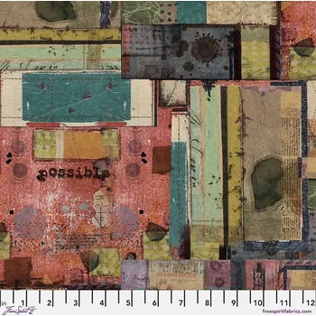 Free Spirit PWSE007 Possible-Mosaic Storyboard vícebarevná bavlněná látka patchwork