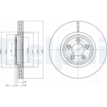 Brzdový kotouč Brzdový kotouč DELPHI BG4203C