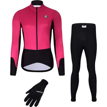 Cyklistické oblečení HOLOKOLO Cyklistický mega set - CLASSIC LADY - růžová/černá