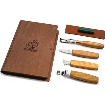 lovecký nůž BeaverCraft Dárková sada řezbářského setu S19 BOOK CASE