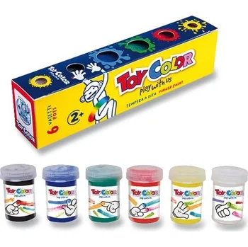 Výtvarná barva Prstové barvy Toy Color 6 barev, 25 ml