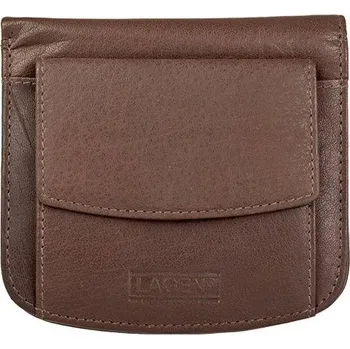 Peněženka Lagen W-2021-BRN hnědá pánská kožená peněženka + DÁREK