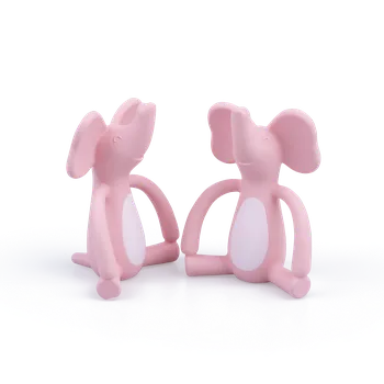 GiliGums Kousátko střeštěný slon 3+ silikon růžová