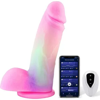Vibrátor HiSmith WDA022-L Wildolo Fantasy Dildo Vibrator with App 26cm Pink-Green