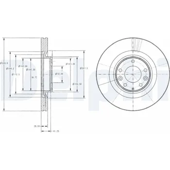 Brzdový kotouč Brzdový kotouč DELPHI BG9104