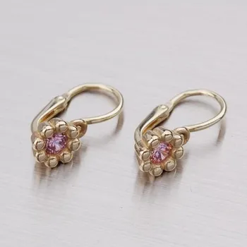 Náušnice Dětské náušničky žluté zlato 585 zirkon 52DN-2030ZR