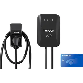 Nabíjecí stanice pro elektromobil TOPDON PulseQ AC Home - 11kW/konektor IEC62196-2 Typ/aplikace/LED ukazatel/IP65 a IK10/7,5m