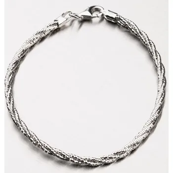 Šperk Dámský náramek stříbro 925 kroucený CHRS-SPRING-OM13L-TW-130 délka 19 cm