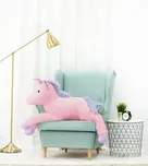 Plyšový jednorožec růžový 125 cm