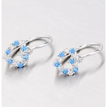 Náušnice Dětské náušničky bílé zlato 585 zirkon srdíčka 52DN-2157BMB