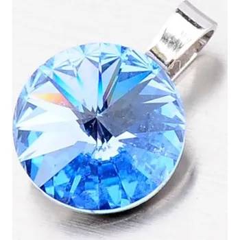 Přívěsek Dámský přívěsek stříbro 925 krystaly modrým D118M-JK