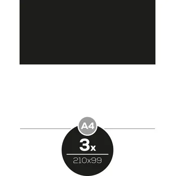Speciální papír Etikety Top Stick A4/100 ks, 210x99 mm - 3 etikety, bílé
