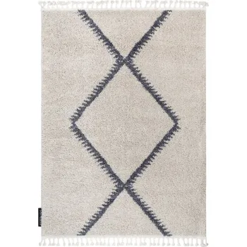Koberec Hans Home Kusový koberec Berber Maknes B5910 cream and grey - 80x150