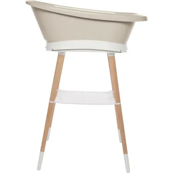 koupací vanička Bebe-Jou Sada digitální vaničky Bébé-Jou Sense Edition Taupe se stojanem