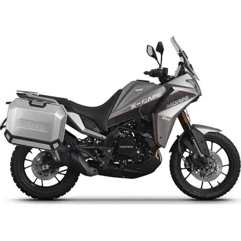Zavazadlo na motocykl Kompletní sada bočních hliníkových kufrů SHAD TERRA 47L/47L, včetně montážní sady SHAD Moto Morini X-Cape 649