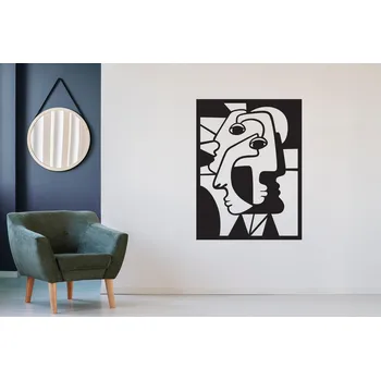 Samolepící dekorace Lepy.cz Samolepka na zeď Kubismus Velikost (šířka x výška): 40x54cm, Barevná varianta: Karafiátová růžová