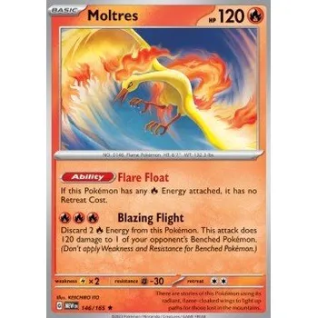 Sběratelská karetní hra Pokémon MEW 146/165 Moltres - 151 Stav: Near Mint, Verze: HOLO