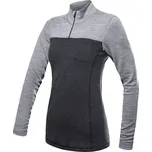 SENSOR MERINO BOLD dámské triko dl.rukáv zip anthracite/cool gray Velikost: L