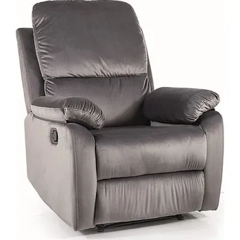 Křeslo Nábytek PEGAS s.r.o. Polohovací křeslo SPENCER 1 VELVET, Šedý Bluvel 14