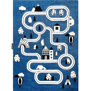 Hans Home Dětský kusový koberec Petit Town streets blue - 140x190 - doprava zdarma