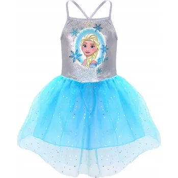 Dívčí šaty Frozen (Ledové království) ŠATY FROZEN s tylovou sukní Velikost: 128-134