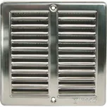 Nerezová větrací mřížka s rámečkem a síťovinou - NEREZ 150 x 150 mm - NVM 150x150