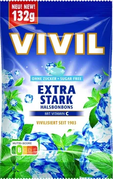 Bonbon Vivil Extra silné bez cukru mentol + vitamín C 120 g