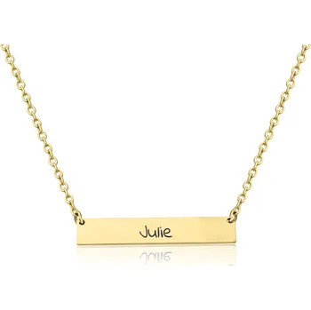 Náhrdelník Náhrdelník z chirurgické oceli - destička s vlastním textem - Meucci DN129