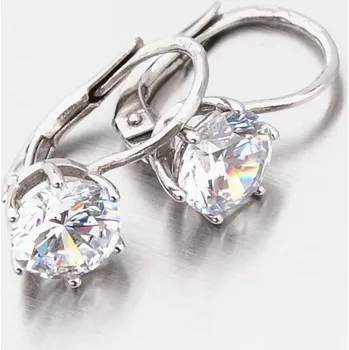 Náušnice Dámské náušnice bílé zlato 585 zirkon v bílém 668P-120625