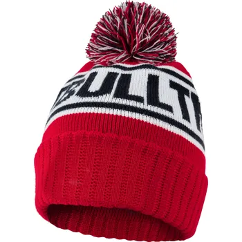 Čepice PitBull West Coast - zimní čepice FLEMING II červeno/tmavě modrá