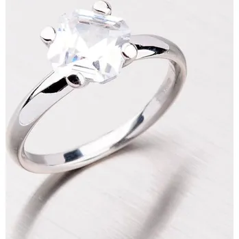 Šperk Dámský prsten bílé zlato 585 zirkon GZ2269B velikost 59