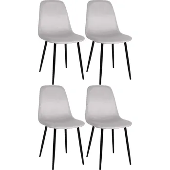 Jídelní židle Jídelní židle Napier - 4 kusy - samet | krémová