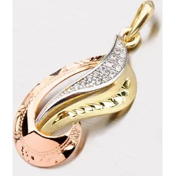 Přívěsek Dámský přívěsek zlato mix 585 zirkon 53P-3110