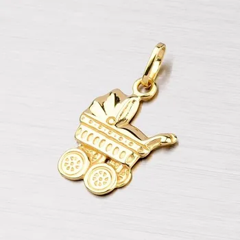 Šperk Dámský přívěsek žluté zlato 585 kočárek 13-045