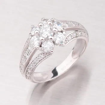 Prsten Dámský prsten bílé zlato 585 zirkon GZ2492B velikost 56