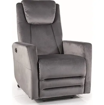 Křeslo Nábytek PEGAS s.r.o. Polohovací křeslo ADONIS VELVET, Šedý Bluvel 14