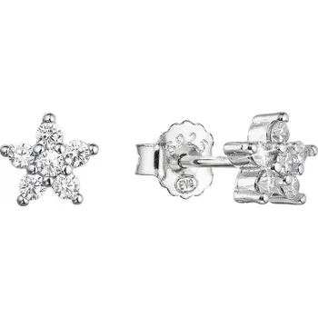 Náušnice Stříbrné náušnice pecky kytička se zirkony 11413.1