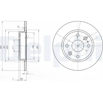 Brzdový kotouč Brzdový kotouč DELPHI BG2803