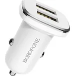Borofone Power nabíječka do auta BZ12 / 2x USB / 2,4 A - bílá