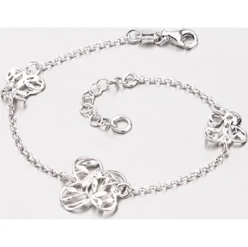 Oblečení a móda Dámský náramek stříbro 925 motýlky B1502656-0331-SLX délka 20 cm