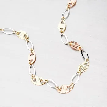 Náramek Dámský náramek zlato mix 585 gravírováním 44-1685 délka 18 cm