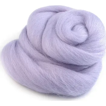 Ovčí rouno Vlna na plstění / ovčí rouno česané, 730340/31, 20g, světle fialová