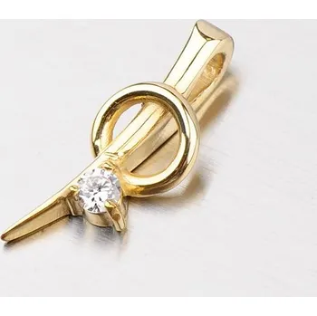 Přívěsek Dámský přívěsek žluté zlato 585 zirkon DZ1936ZL