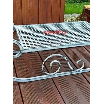 Stojan na květiny Kovavý Shabby provence Sáňky